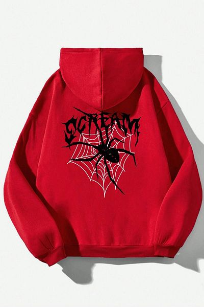 uyguntarz Oversize Scream Printed Sweatshirt