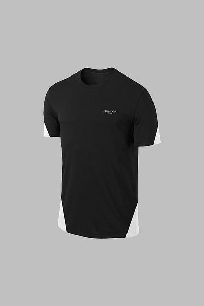 POSEIDON STORM Ανδρικό μαύρο ύφασμα Dri-fit μονόχρωμο κοντομάνικο μπλουζάκι Comfort Σορτς κάτω επάνω διπλό σετ (S-3XL)