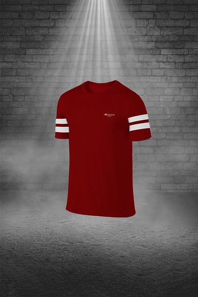 POSEIDON STORM Мъжки спортен комплект Dri-fit в бордо червено - ежедневна тениска и шорти (S -3XL)