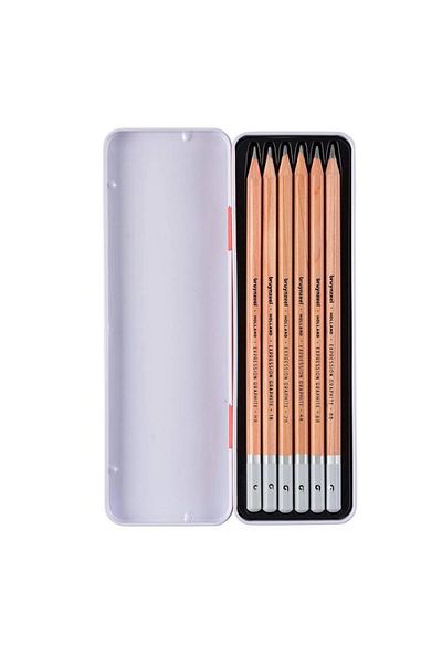 Bruynzeel Set of 6 Expression Graphite Graduated Pens - B6
