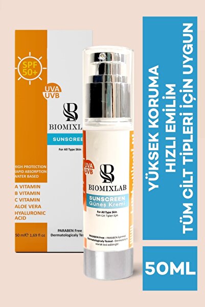 BioMixLab كريم الشمس المرطب المضاد للعيوب بعامل حماية من الشمس 50، 50 مل