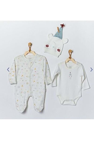 andywawa Ecru Baby Boy 3-Piece Set Ecru