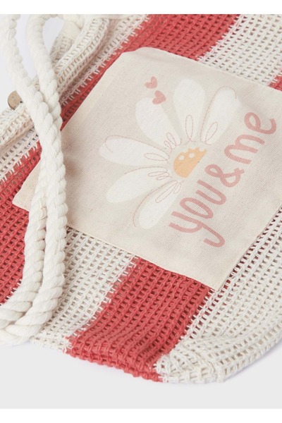 MAYORAL حقيبة يد منقوشة باللون الكريمي