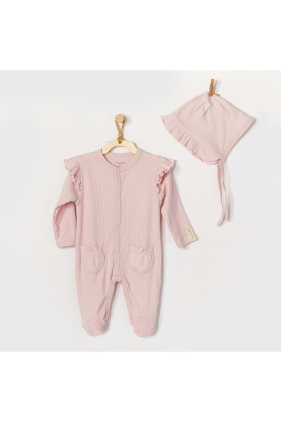 andywawa Pembe Kız Bebek Tulum PEMBE