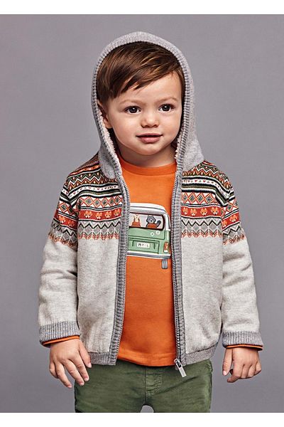 MAYORAL 24 Months Baby Boy Gray Cardigan