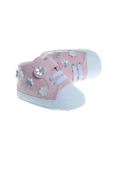 Freesure 241156 Pembe Kız Bebek Patiği, Bebek Ayakkabısı, Kaymaz Taban