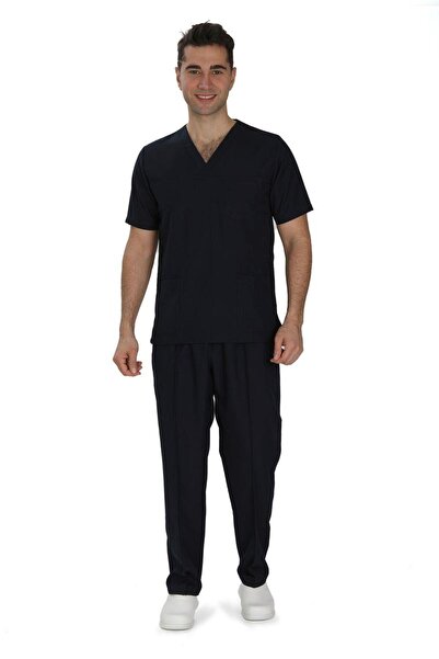 SAYGINLAR İŞ TEKSTİLİ سترة بأكمام قصيرة ورقبة على شكل حرف V