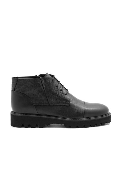 Vario Fermuarlı Bağcıklı Erkek Bot Sıyah (BLACK)