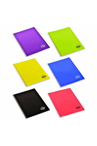 Mikro A4-72pk Spiral Pastel PpCover Checkered Notebook 72 Yp