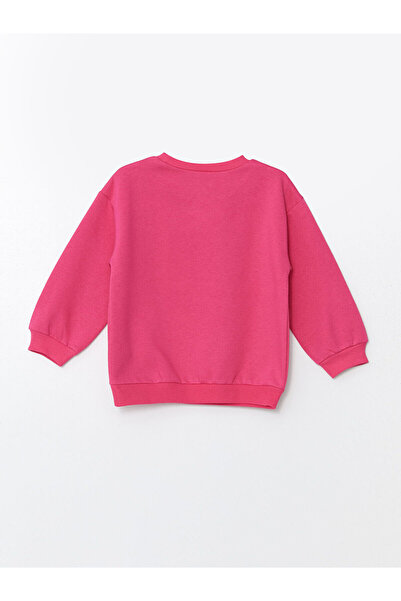 LC Waikiki Lcw Kids Fuchsia Crew Neck Παιδικό φούτερ για κορίτσια 2 τεμαχίων