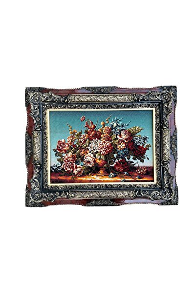 Hasyılmaz Solmayan Güzellikler Adlı İran Tebriz Halı Tablo 94x74cm - Duvar Ha...