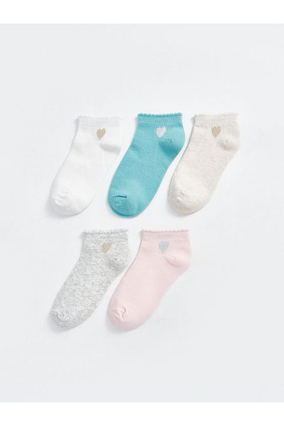 LC Waikiki LCW Kids Patterned Girl's Booties Socks Pack of 5