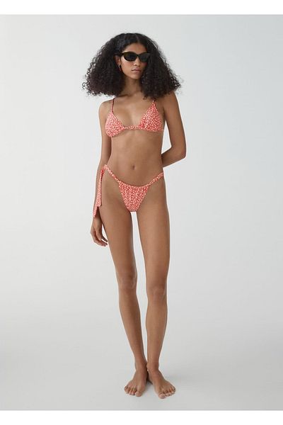 MANGO Woman Virágos háromszög bikini