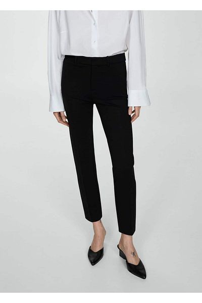 MANGO Woman Roman woven straight pants
