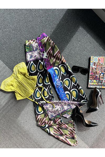 TamSeninTarzin Ruben Satin Patterned Pants