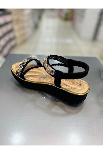 Guja Feta Topuklu Kadın Şık Lastikli Sandalet