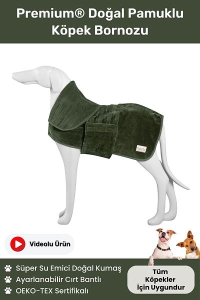 oyapet Premium ®   Natural Cotton - Super Water Absorbent Luxury Towel with Adjustable Waist Robe