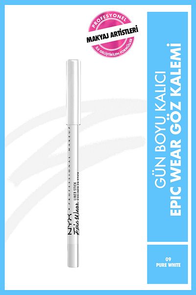 NYX Professional Makeup Epic Wear Liner Sticks Göz Kalemi - Pure White - Beyaz