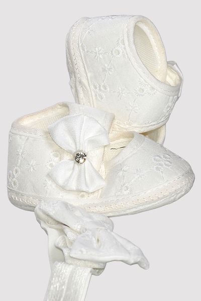 Peki 0-6 Months Baby Sandals - Add 5 Pay 4 Newborn, Bow Accessory, Bandana and 10cm Sole Size 14486
