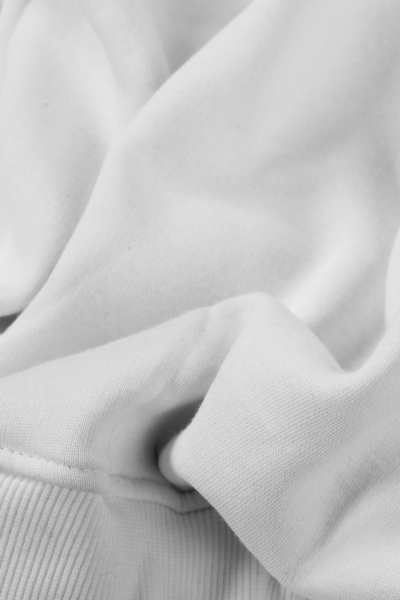 Sekizbiraltı Hoodless Basic Oversize Unisex White Sweatshirt