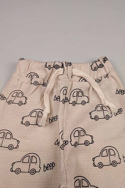 Peki Set of 5 Newborn Waffle Cotton Jogger Pants and Sweatpants Pajama Bottoms - Gift 15148
