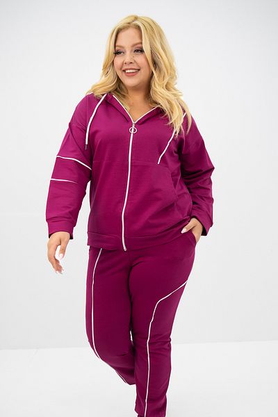 Koza Butik Дамски анцуг с качулка и цип с голям размер 8130-25