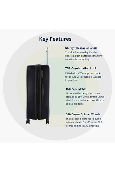 NATIONAL GEOGRAPHIC Cruise Suitcase Set 3 pc, Black