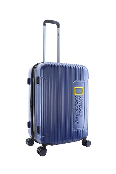 NATIONAL GEOGRAPHIC Canyon Luggage Trolley Medium Check-In Metallic Blue