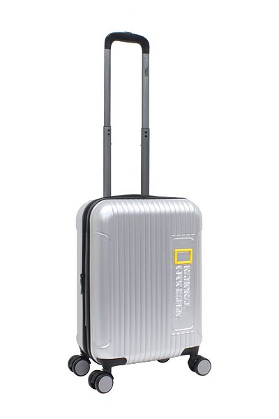 NATIONAL GEOGRAPHIC Canyon Luggage Trolley Carry-On Small Silver