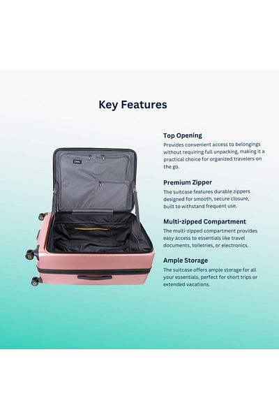 NATIONAL GEOGRAPHIC Lodge Travel Suitcase Set 3 pc Rose