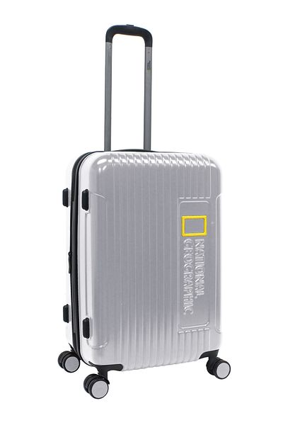 NATIONAL GEOGRAPHIC Canyon Luggage Trolley Medium Check-In Silver