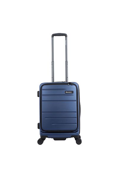Discovery Patrol 20" Carry-On, TSA Lock, Front Laptop, 4 Double Wheels, Blue