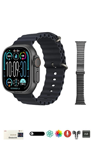 Elektrikçim Hk9 Ultra 2 Max Gen4 49mm Amoled Ekran - Galeri - Ses Kayıt - 2GB...