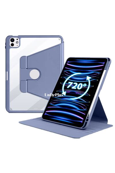 UnDePlus Apple Ipad Pro 11 3. 4. Nesil Kılıf Termik Kalem Bölmeli Dönebilen Standlı Kılıf A2435 A2759 A2761-6