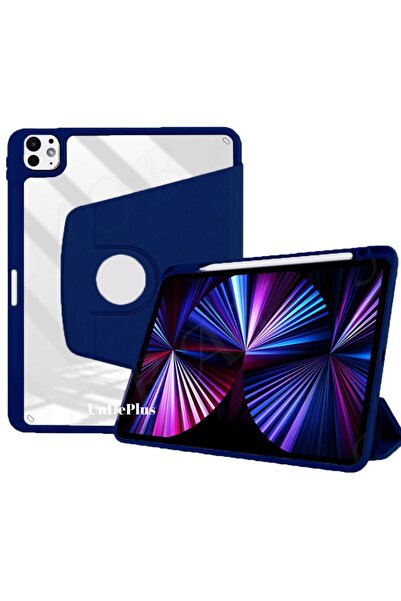 UnDePlus Apple Ipad Pro 12.9 4. 3. Nesil Kılıf Termik Kalem Bölmeli Dönebilen...
