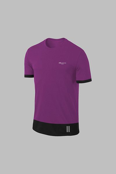 POSEIDON STORM Men's Dri-Fit over Size Purple T-Shirt and Shorts Set - Comfortable for Training and Running, with Pockets (4XL-1)