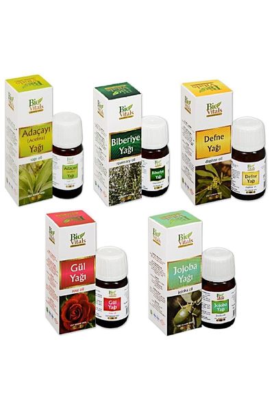 Bio Vitals Sage Rosemary Laurel Rose Jojoba-aromatic Massage and Skin Care Oil Set