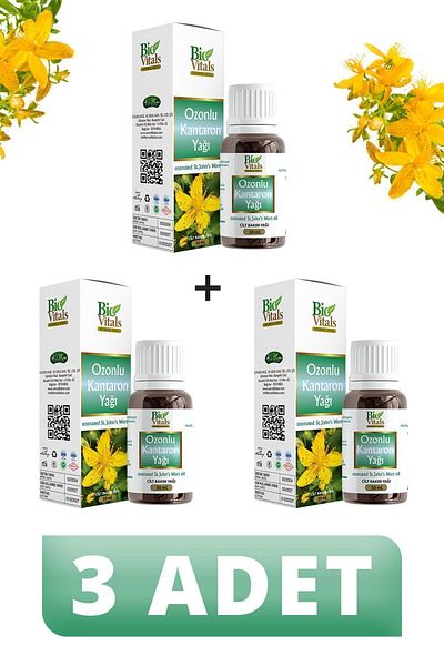 Bio Vitals 50 ml Ozonated St. John's Wort Oil - 3 PCS