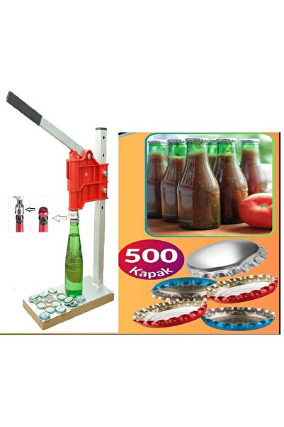 başarı ortopedi ŞİŞE KAPATMA ALETİ KAPAK KAPATICI 500  ADET HEDİYE SODA GAZOZ KAPAĞI KAPAMA MAKİNASI