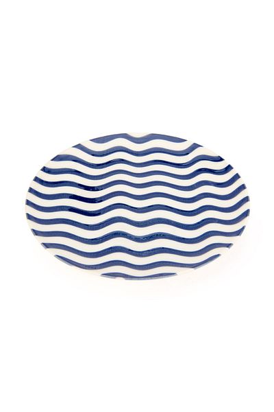 Tulü Porselen Blue Tulle Porcelain Panerea Cake Plate - 19 cm