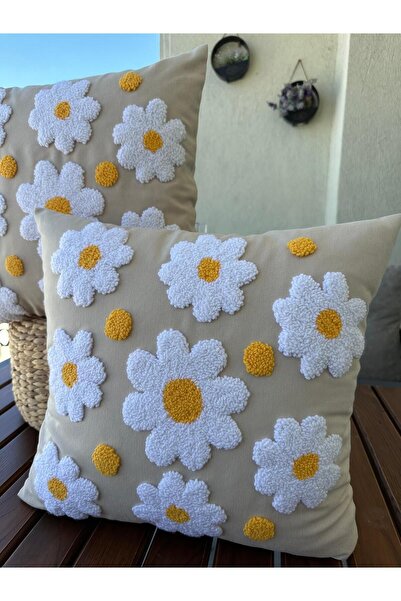 punchatolyem Stone Color Panch Punch Daisy Model Handmade - 100% Handmade Set of 2