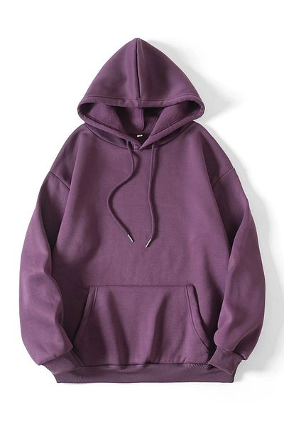 Mad&Calf Unisex Φούτερ με κουκούλα Basic με τσέπες