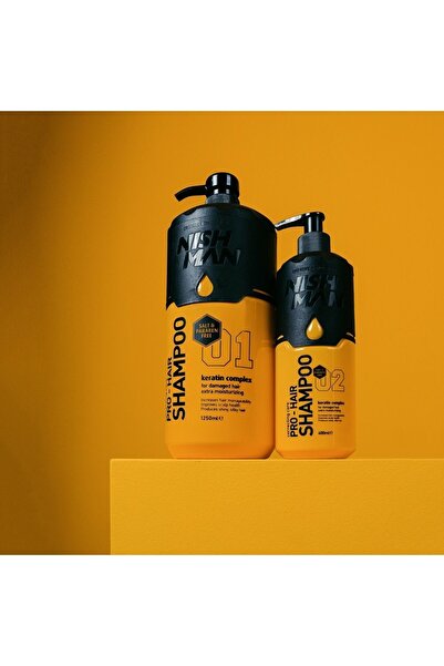 NISHMAN Tuz Ve Paraben Içermeyen Keratinli Saç Bakım Şampuanı 1250 ml