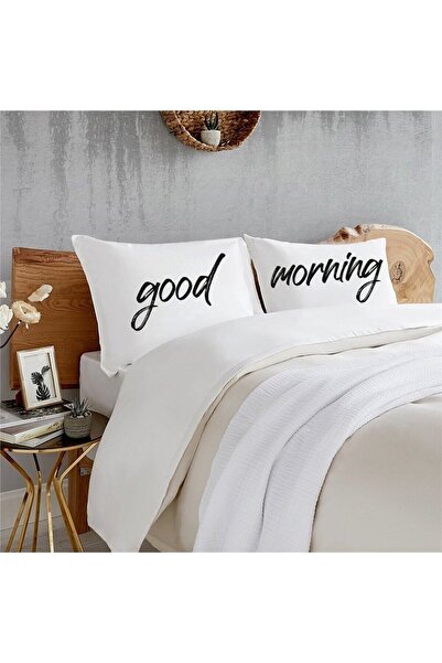Minik Mucizeler Good Morning Tasarım Yastık Kılıfı 2'li Kombin 30x50 Cm Dekoratif Yastık Kılıfı