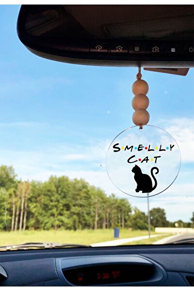 Genel Markalar Eğlenceli Friends Dizi SMELLY CAT Yazılı Dikiz Aynası Pleksi A...
