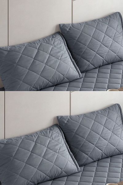 Bella Benita 100% Cotton Colorful Quilted Pillow Case 4 Pieces