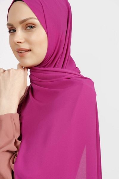 Differenza Crepe Shawl Fuchsia