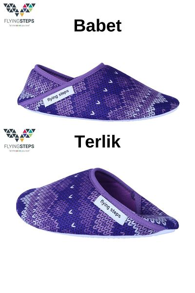 Flyingsteps Γυναικείες παντόφλες εσωτερικού χώρου με στάμπα Bab&ter με αντιολισθητική σόλα Home Shoes Panduf 9014