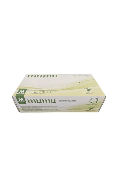 Mumu Latex Powder Free Gloves Size M 20 Pack