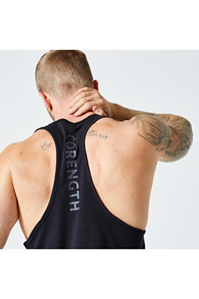 Decathlon Men's Black Stringer Athlete Tank - Muscle Building